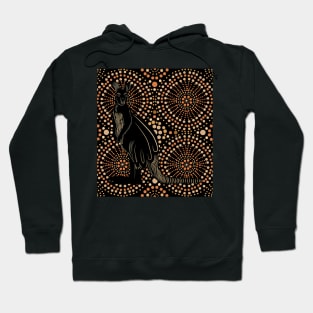 Aboriginal Dotted Kangaroo Design Hoodie